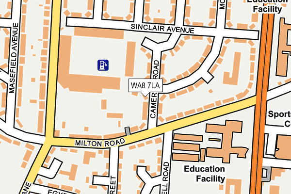 WA8 7LA map - OS OpenMap – Local (Ordnance Survey)