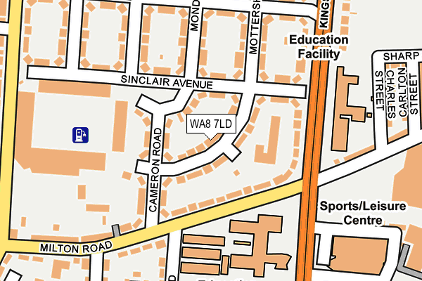 WA8 7LD map - OS OpenMap – Local (Ordnance Survey)