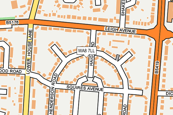 WA8 7LL map - OS OpenMap – Local (Ordnance Survey)