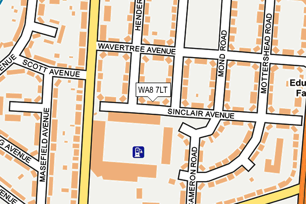 WA8 7LT map - OS OpenMap – Local (Ordnance Survey)