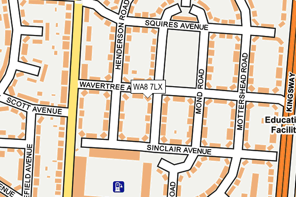 WA8 7LX map - OS OpenMap – Local (Ordnance Survey)