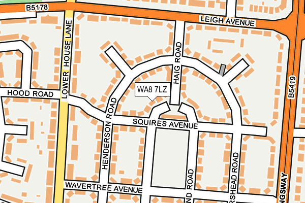 WA8 7LZ map - OS OpenMap – Local (Ordnance Survey)
