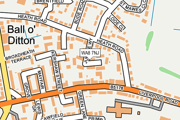 WA8 7NJ map - OS OpenMap – Local (Ordnance Survey)