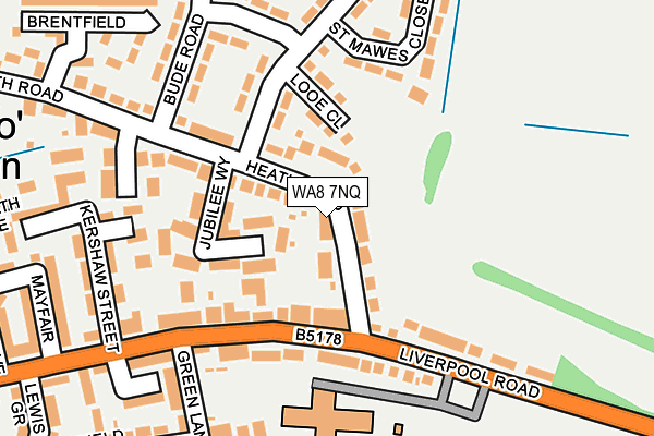 WA8 7NQ map - OS OpenMap – Local (Ordnance Survey)