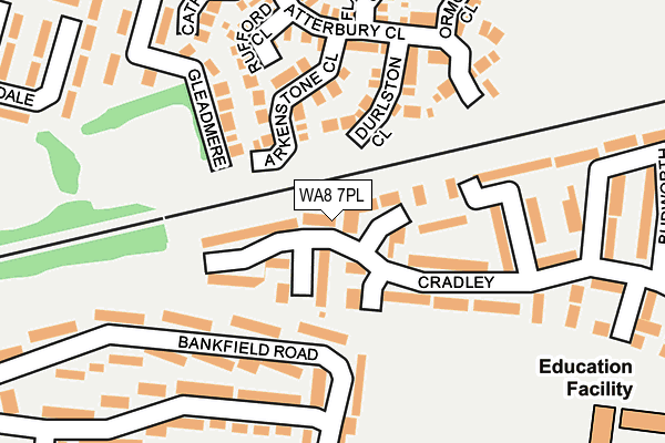 WA8 7PL map - OS OpenMap – Local (Ordnance Survey)