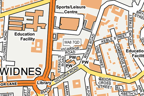 WA8 7QD map - OS OpenMap – Local (Ordnance Survey)