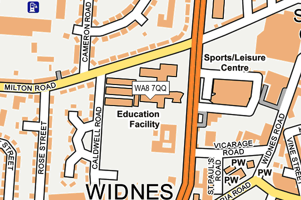 WA8 7QQ map - OS OpenMap – Local (Ordnance Survey)