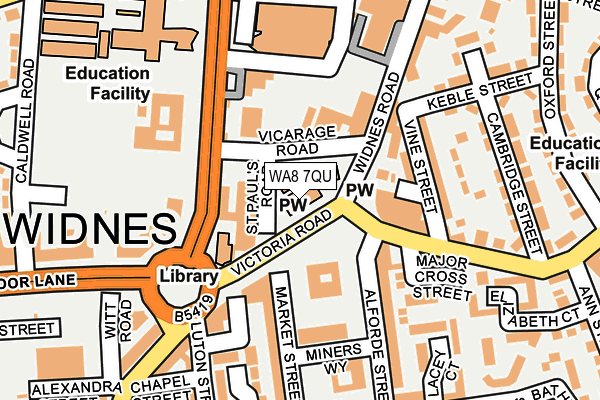 WA8 7QU map - OS OpenMap – Local (Ordnance Survey)