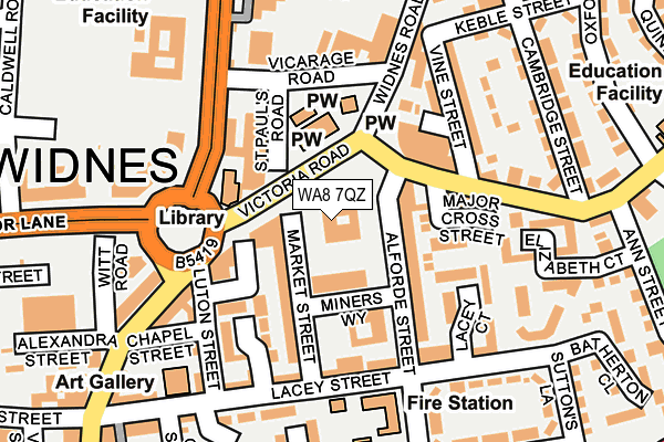 WA8 7QZ map - OS OpenMap – Local (Ordnance Survey)