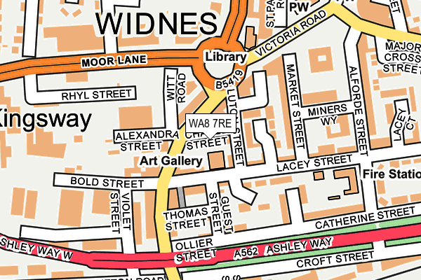 WA8 7RE map - OS OpenMap – Local (Ordnance Survey)