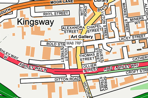 WA8 7RP map - OS OpenMap – Local (Ordnance Survey)
