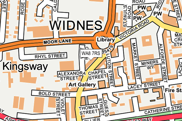 WA8 7RS map - OS OpenMap – Local (Ordnance Survey)