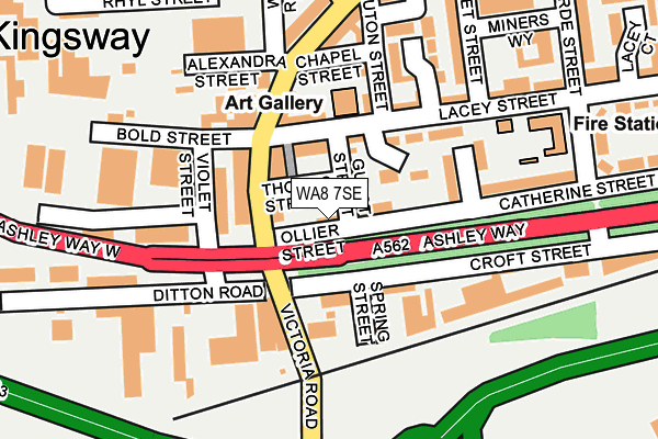 WA8 7SE map - OS OpenMap – Local (Ordnance Survey)