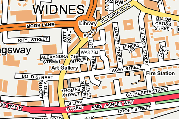 WA8 7SJ map - OS OpenMap – Local (Ordnance Survey)