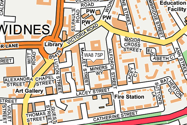 WA8 7SP map - OS OpenMap – Local (Ordnance Survey)