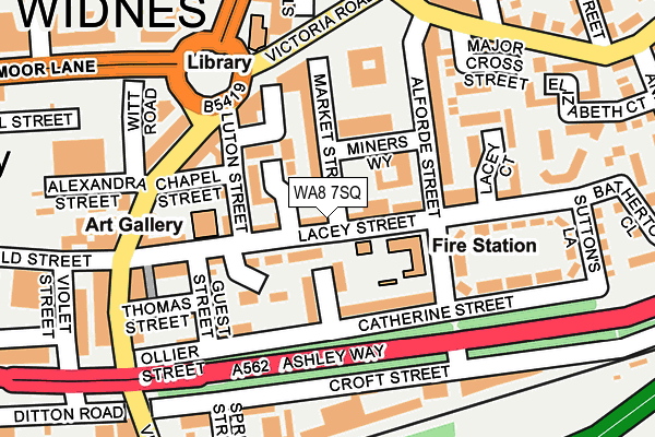 WA8 7SQ map - OS OpenMap – Local (Ordnance Survey)
