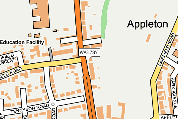 WA8 7SY map - OS OpenMap – Local (Ordnance Survey)