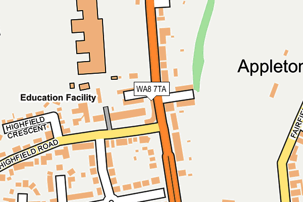 WA8 7TA map - OS OpenMap – Local (Ordnance Survey)