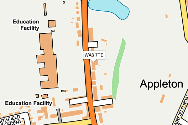 WA8 7TE map - OS OpenMap – Local (Ordnance Survey)