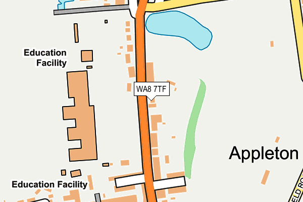 WA8 7TF map - OS OpenMap – Local (Ordnance Survey)