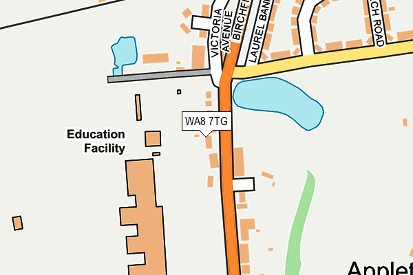 WA8 7TG map - OS OpenMap – Local (Ordnance Survey)