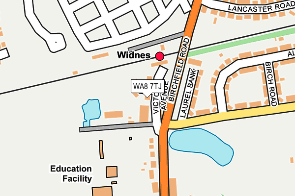 WA8 7TJ map - OS OpenMap – Local (Ordnance Survey)