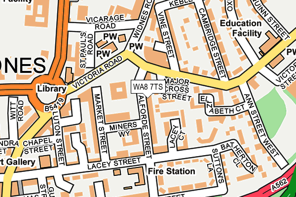 WA8 7TS map - OS OpenMap – Local (Ordnance Survey)