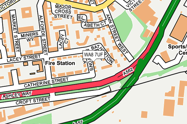 WA8 7UF map - OS OpenMap – Local (Ordnance Survey)
