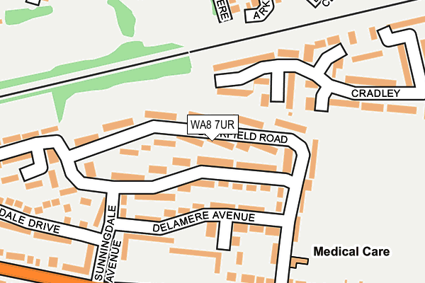 WA8 7UR map - OS OpenMap – Local (Ordnance Survey)