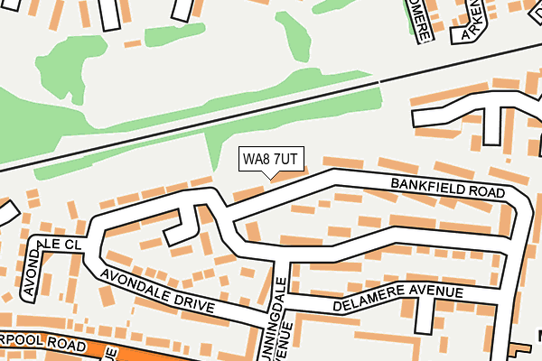 WA8 7UT map - OS OpenMap – Local (Ordnance Survey)