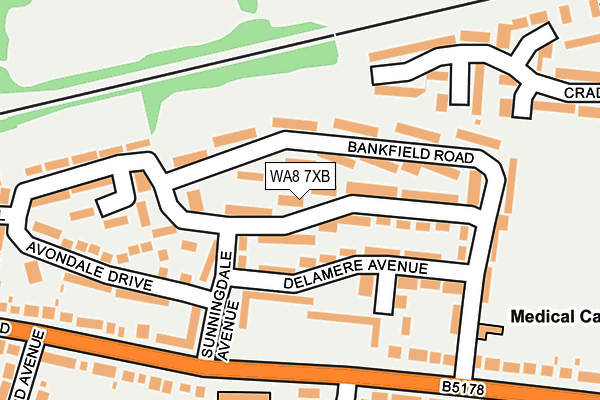WA8 7XB map - OS OpenMap – Local (Ordnance Survey)