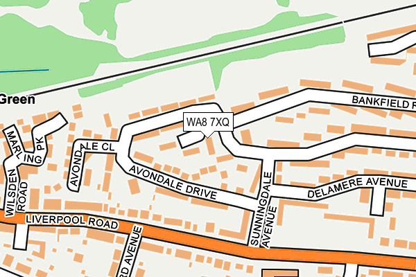 WA8 7XQ map - OS OpenMap – Local (Ordnance Survey)