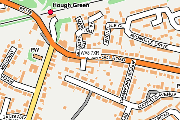 WA8 7XR map - OS OpenMap – Local (Ordnance Survey)