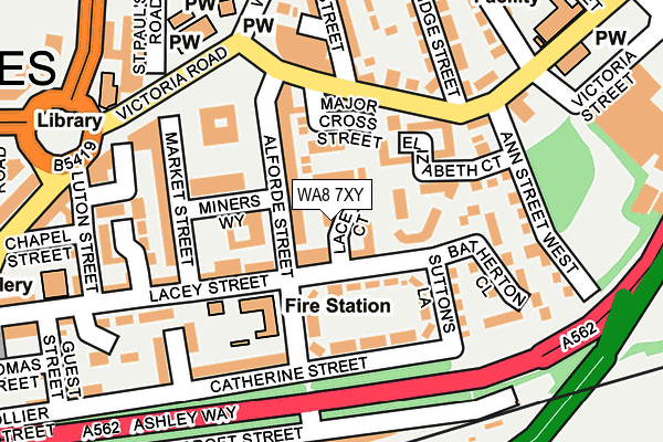 WA8 7XY map - OS OpenMap – Local (Ordnance Survey)