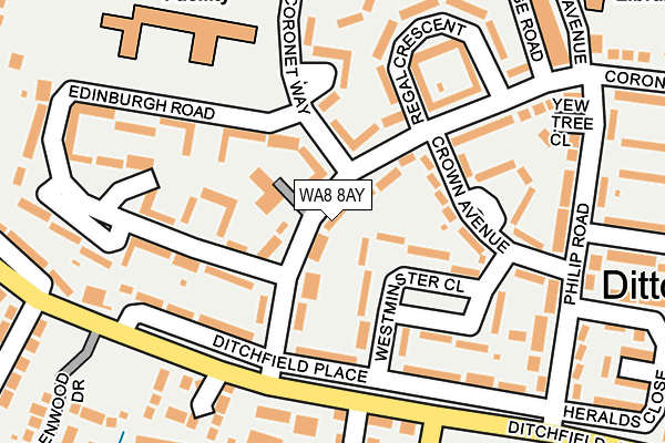 WA8 8AY map - OS OpenMap – Local (Ordnance Survey)