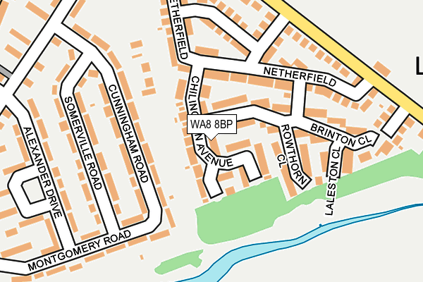 WA8 8BP map - OS OpenMap – Local (Ordnance Survey)
