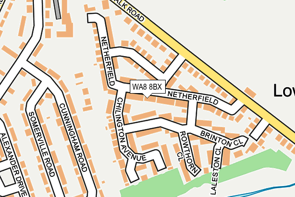 WA8 8BX map - OS OpenMap – Local (Ordnance Survey)