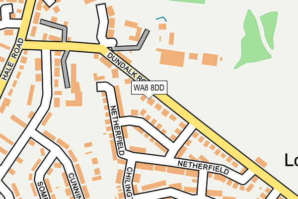 WA8 8DD map - OS OpenMap – Local (Ordnance Survey)