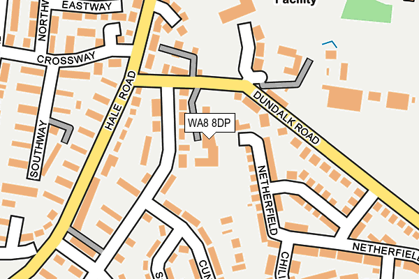WA8 8DP map - OS OpenMap – Local (Ordnance Survey)