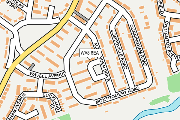 WA8 8EA map - OS OpenMap – Local (Ordnance Survey)