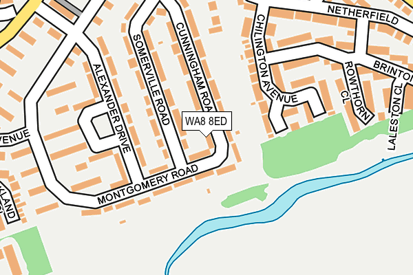 WA8 8ED map - OS OpenMap – Local (Ordnance Survey)