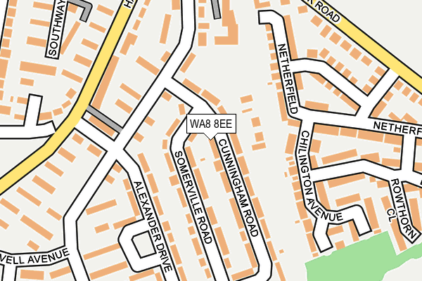 WA8 8EE map - OS OpenMap – Local (Ordnance Survey)