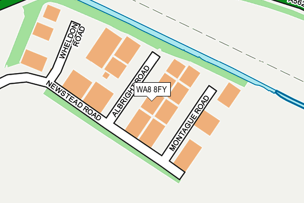 WA8 8FY map - OS OpenMap – Local (Ordnance Survey)