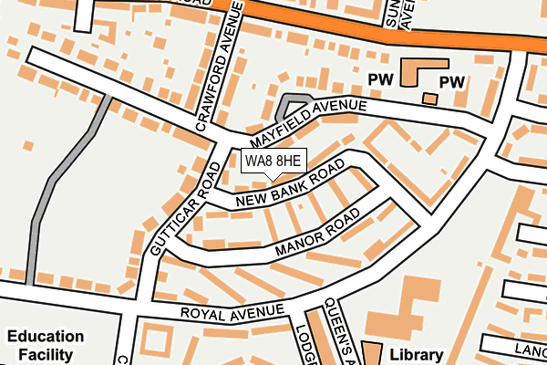 WA8 8HE map - OS OpenMap – Local (Ordnance Survey)