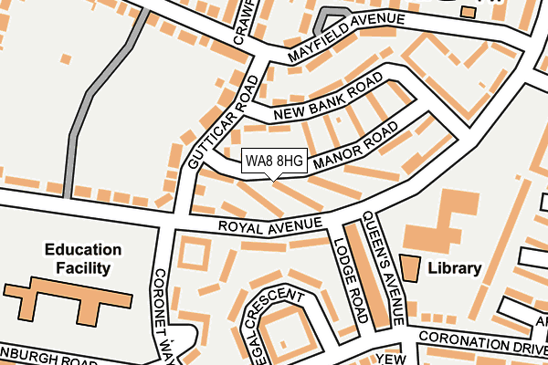 WA8 8HG map - OS OpenMap – Local (Ordnance Survey)