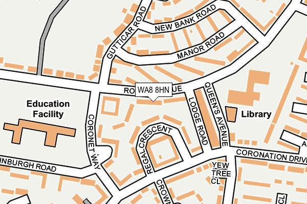 WA8 8HN map - OS OpenMap – Local (Ordnance Survey)