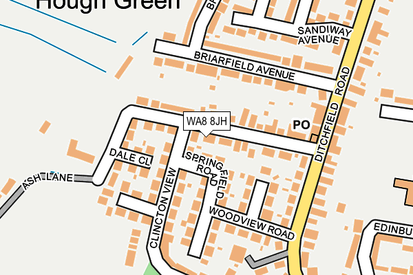 WA8 8JH map - OS OpenMap – Local (Ordnance Survey)