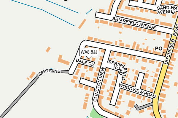 WA8 8JJ map - OS OpenMap – Local (Ordnance Survey)