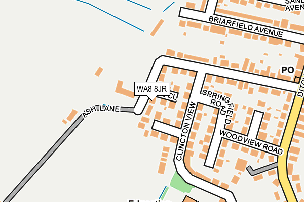 WA8 8JR map - OS OpenMap – Local (Ordnance Survey)