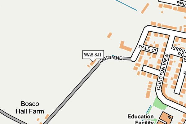 WA8 8JT map - OS OpenMap – Local (Ordnance Survey)